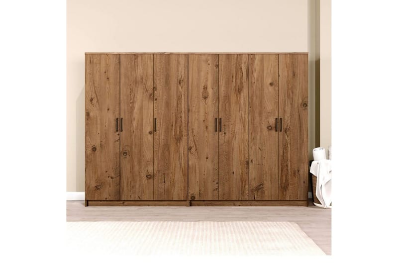 Olera Garderob 280x180 cm - Natur - Förvaring - Sko- & klädförvaring - Garderober & garderobssystem