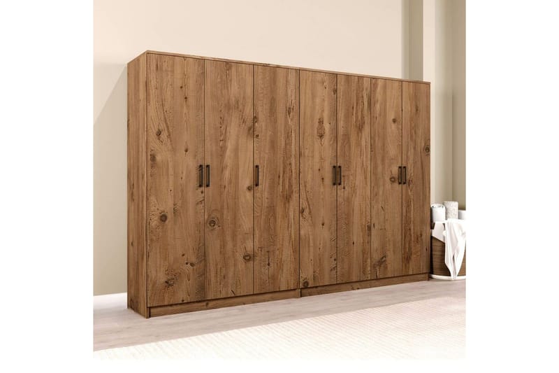 Olera Garderob 280x180 cm - Natur - Förvaring - Sko- & klädförvaring - Garderober & garderobssystem