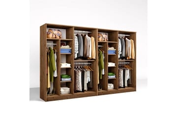 Olera Garderob 280x180 cm - Natur - Förvaring - Sko- & klädförvaring - Garderober & garderobssystem