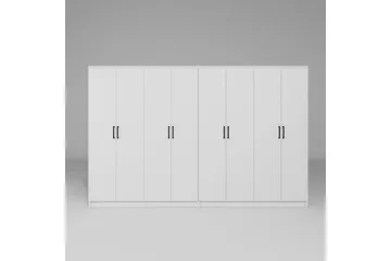 Olera Garderob 280x180 cm - Vit - Förvaring - Sko- & klädförvaring - Garderober & garderobssystem