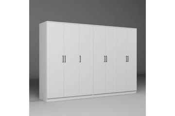 Olera Garderob 280x180 cm - Vit - Förvaring - Sko- & klädförvaring - Garderober & garderobssystem