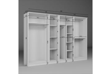 Olera Garderob 280x180 cm - Vit - Förvaring - Sko- & klädförvaring - Garderober & garderobssystem