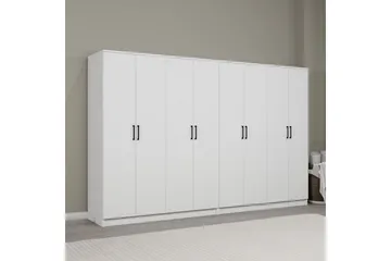 Olera Garderob 280x180 cm - Vit - Förvaring - Sko- & klädförvaring - Garderober & garderobssystem