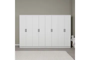 Olera Garderob 280x180 cm - Vit - Förvaring - Sko- & klädförvaring - Garderober & garderobssystem