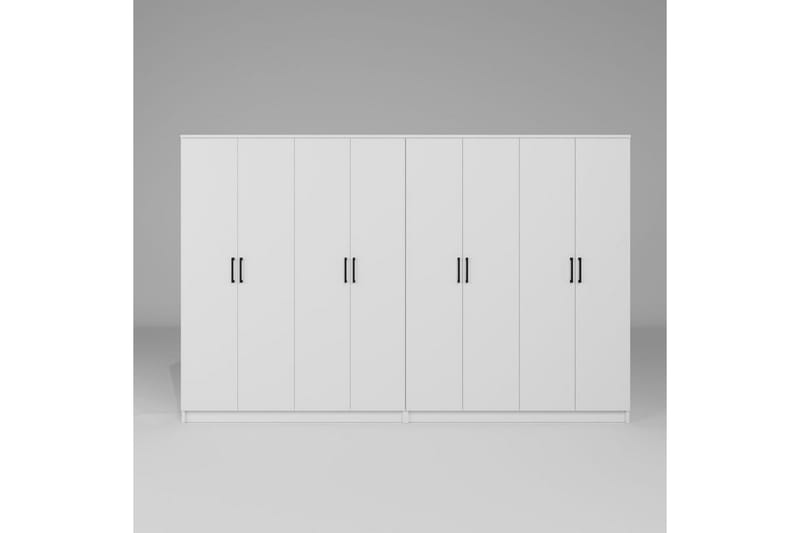 Olera Garderob 280x180 cm - Vit - Förvaring - Sko- & klädförvaring - Garderober & garderobssystem