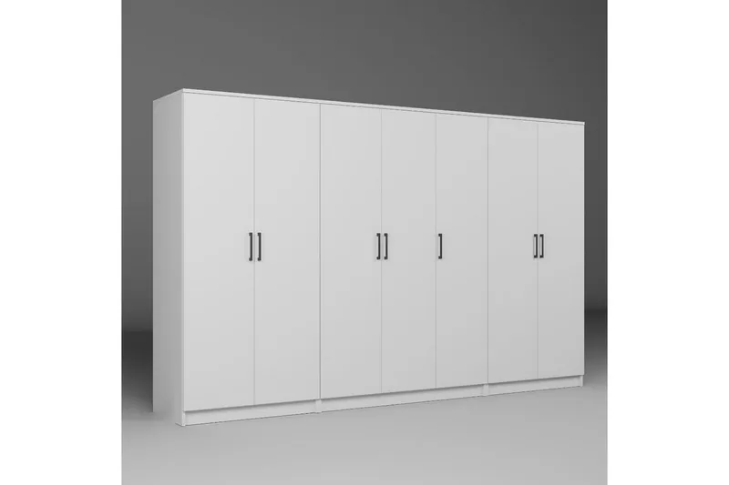 Olera Garderob 280x180 cm - Vit - Förvaring - Sko- & klädförvaring - Garderober & garderobssystem - Hörngarderob