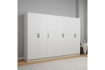 Olera Garderob 280x180 cm - Vit - Förvaring - Sko- & klädförvaring - Garderober & garderobssystem