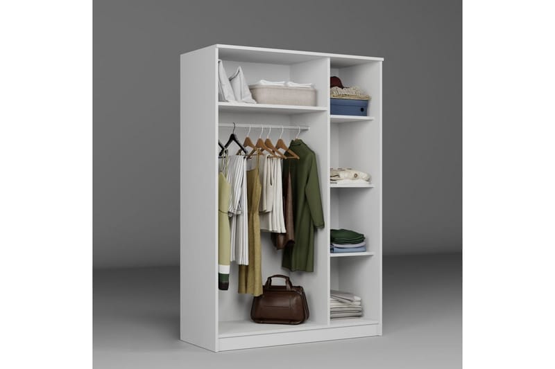 Olera Garderobsskåp 120x180 cm - Vit - Förvaring - Skåp - Garderobsskåp