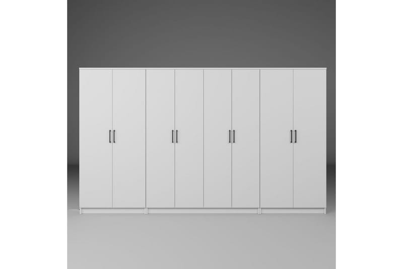 Olera Garderobsskåp 300x180 cm - Vit - Förvaring - Skåp - Garderobsskåp