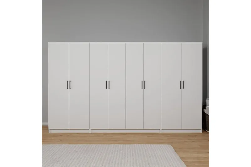 Olera Garderobsskåp 300x180 cm, Vit