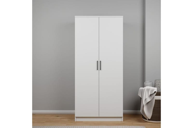 Olera Garderobsskåp 80x180 cm - Vit - Förvaring - Skåp - Garderobsskåp
