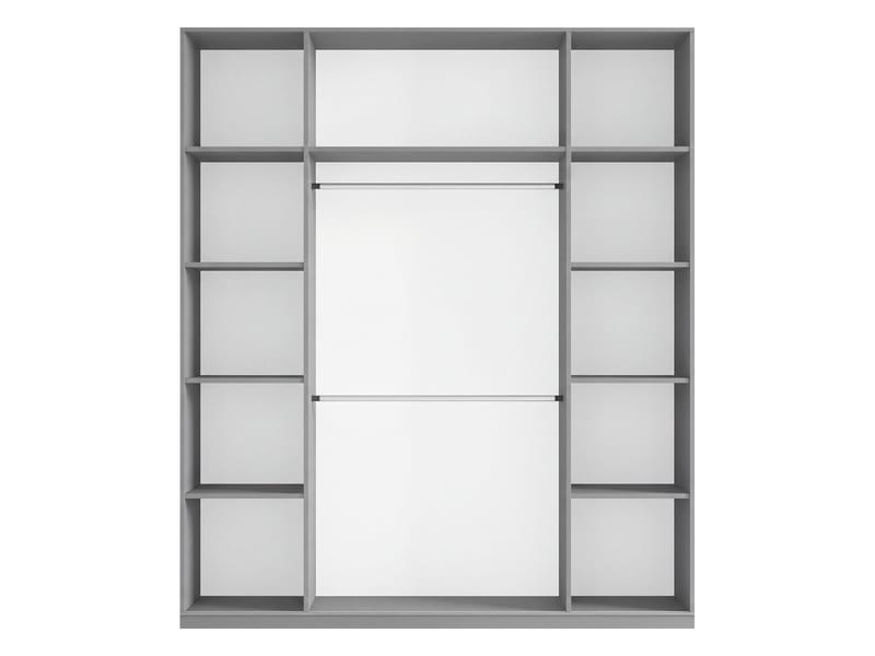 Olvik Garderob med Spegel 200x244 cm - Beige - Förvaring - Sko- & klädförvaring - Garderober & garderobssystem
