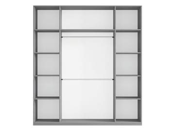 Olvik Garderob med Spegel 225x244 cm - Beige - Förvaring - Sko- & klädförvaring - Garderober & garderobssystem