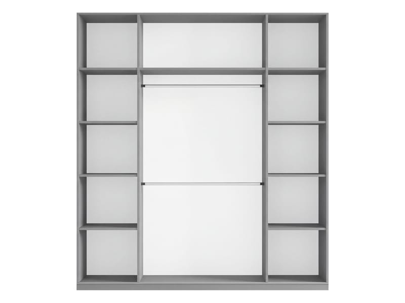 Olvik Garderob med Spegel 225x244 cm - Beige - Förvaring - Sko- & klädförvaring - Garderober & garderobssystem
