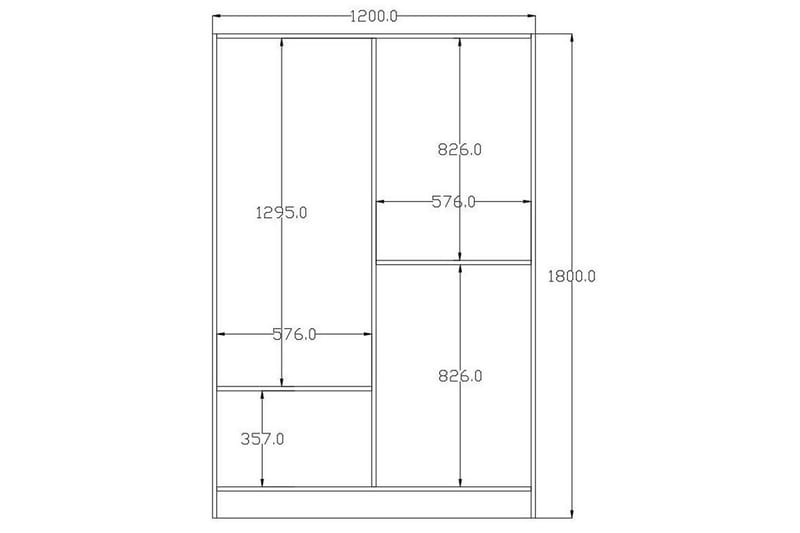 Omrin Garderob 120x180 cm - Matt Vit - Förvaring - Sko- & klädförvaring - Garderober & garderobssystem