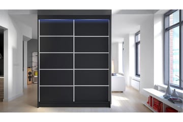 Pickering Garderob 150x200 cm - Svart - Förvaring - Sko- & klädförvaring - Garderober & garderobssystem