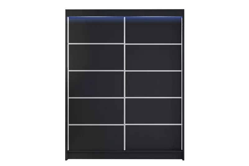 Pickering Garderob 150x200 cm, Svart