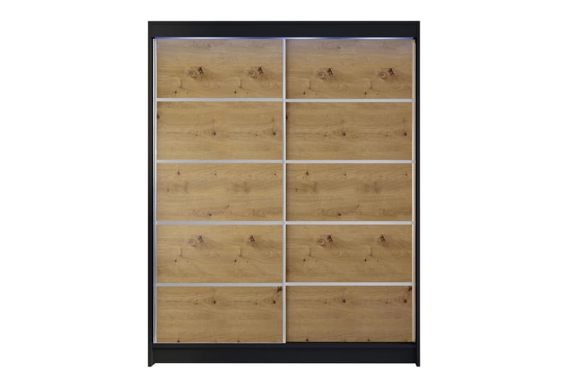 Pickering Garderob 150x200 cm - Svart/Brun - Förvaring - Sko- & klädförvaring - Garderober & garderobssystem