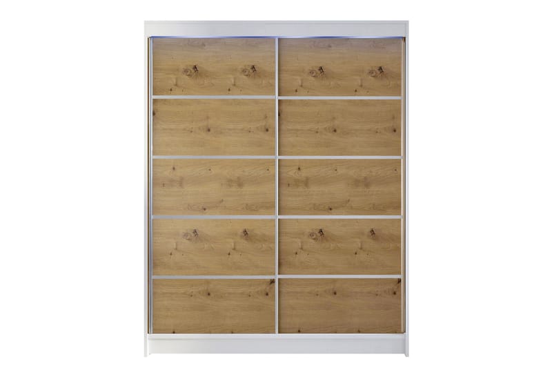 Pickering Garderob 150x200 cm - Vit/Brun - Förvaring - Sko- & klädförvaring - Garderober & garderobssystem
