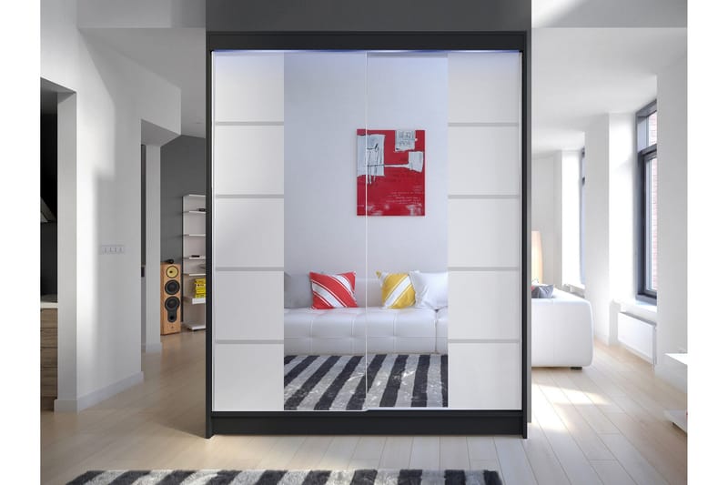 Pickering Garderob m. Spegel 150x200 cm - Brun - Förvaring - Sko- & klädförvaring - Garderober & garderobssystem