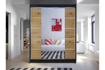 Pickering Garderob m. Spegel 150x200 cm - Grå - Förvaring - Sko- & klädförvaring - Garderober & garderobssystem
