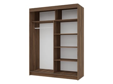 Piedras Garderob med spegel 150x200 cm - Brun - Förvaring - Sko- & klädförvaring - Garderober & garderobssystem