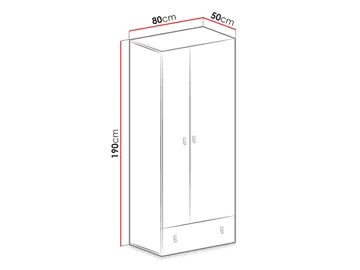 Planeta Garderob 80 cm - Förvaring - Sko- & klädförvaring - Garderober & garderobssystem
