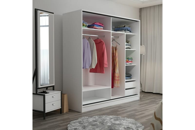 Poolburn Garderob 220 cm Antracit - Garderober & garderobssystem