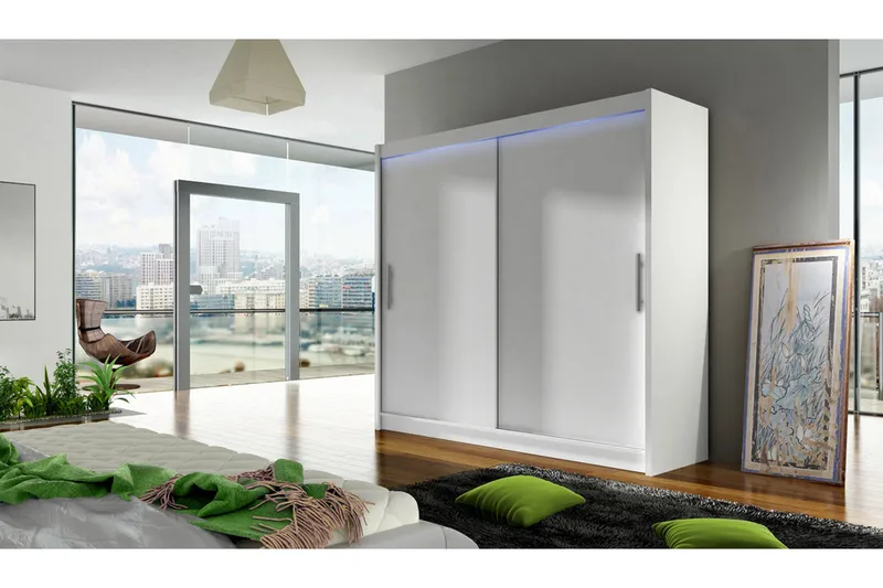 Prag Garderob 180x215 cm - Vit - Förvaring - Sko- & klädförvaring - Garderober & garderobssystem