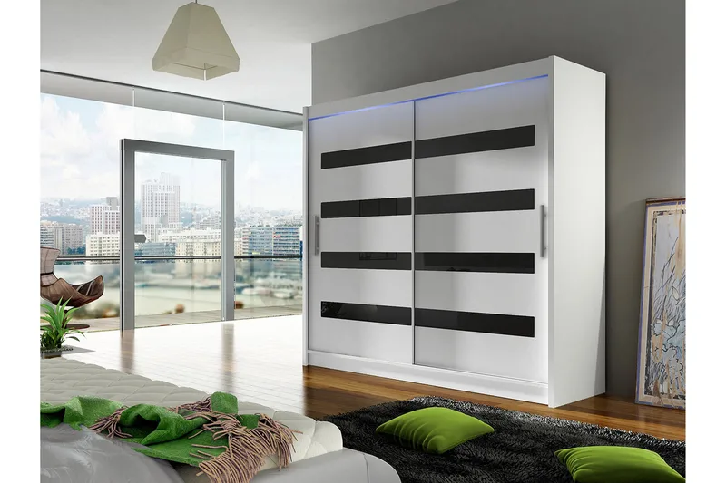 Prag Garderob 180x215 cm - Vit - Förvaring - Sko- & klädförvaring - Garderober & garderobssystem