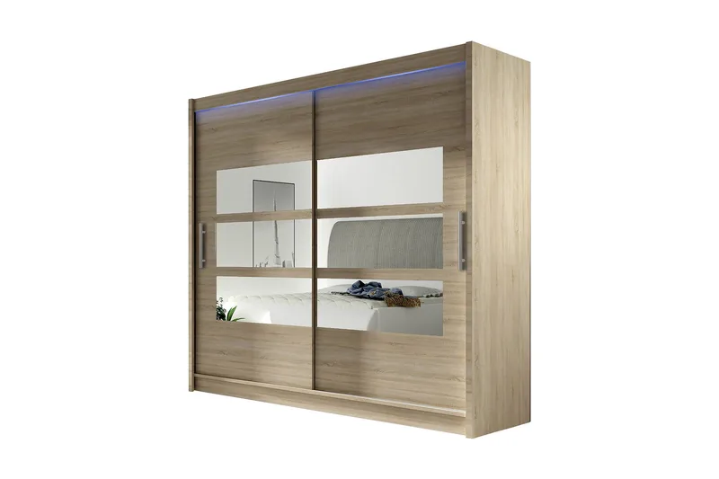 Prag Garderob 180x57x215 cm, Beige