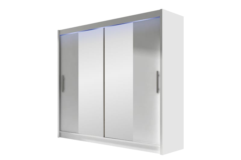 Prag Garderob med Spegel 180x215 cm - Vit - Förvaring - Sko- & klädförvaring - Garderober & garderobssystem