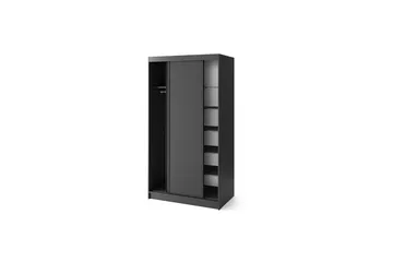 Prescco Garderob 120x220 cm - Svart - Förvaring - Sko- & klädförvaring - Garderober & garderobssystem