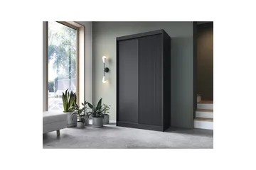 Prescco Garderob 120x220 cm - Svart - Förvaring - Sko- & klädförvaring - Garderober & garderobssystem