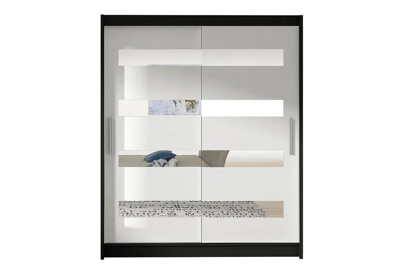 Presto Garderob 58x150 cm, Svart/Vit