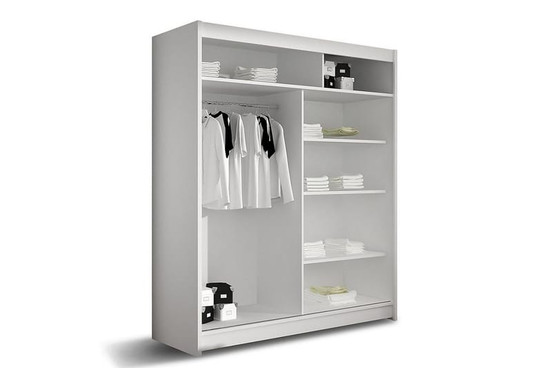 Presto Garderob 58x150 cm - Vit/Svart - Förvaring - Sko- & klädförvaring - Garderober & garderobssystem