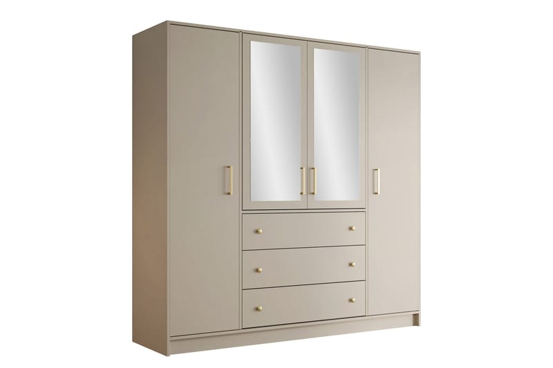 Retro Garderob m. Spegel 196x200 cm