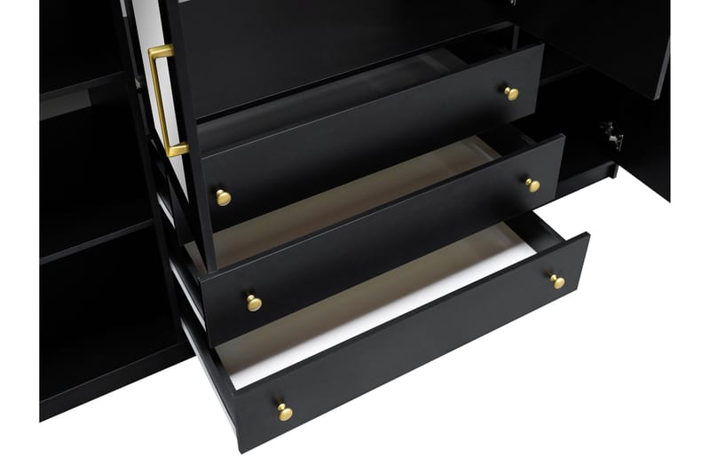 Retro Garderob m. Spegel 196x200 cm - Förvaring - Sko- & klädförvaring - Garderober & garderobssystem