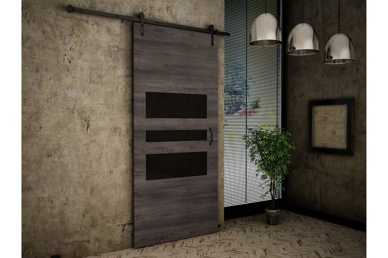 Retro Skjutdörr - Brun - Förvaring - Sko- & klädförvaring - Garderober & garderobssystem