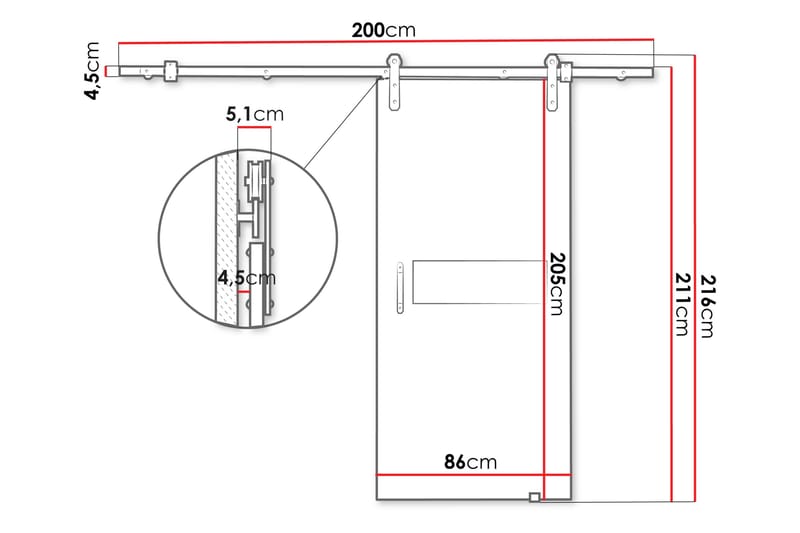 Retro Skjutdörr - Vit - Förvaring - Sko- & klädförvaring - Garderober & garderobssystem
