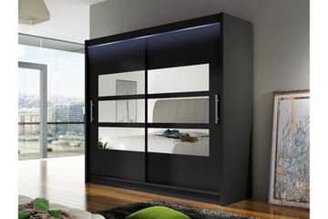 Rilievo Garderob m. Spegel 180x215 cm - Beige - Förvaring - Sko- & klädförvaring - Garderober & garderobssystem