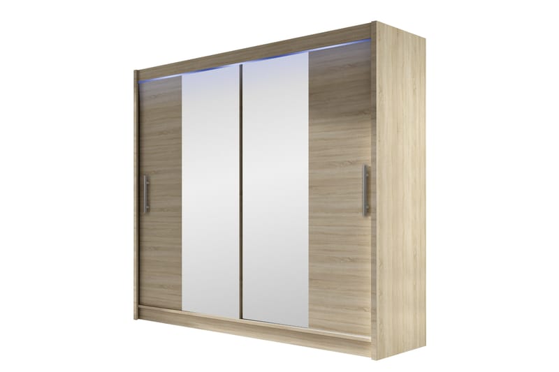 Rilievo Garderob m. Spegel 180x215 cm - Brun - Förvaring - Sko- & klädförvaring - Garderober & garderobssystem