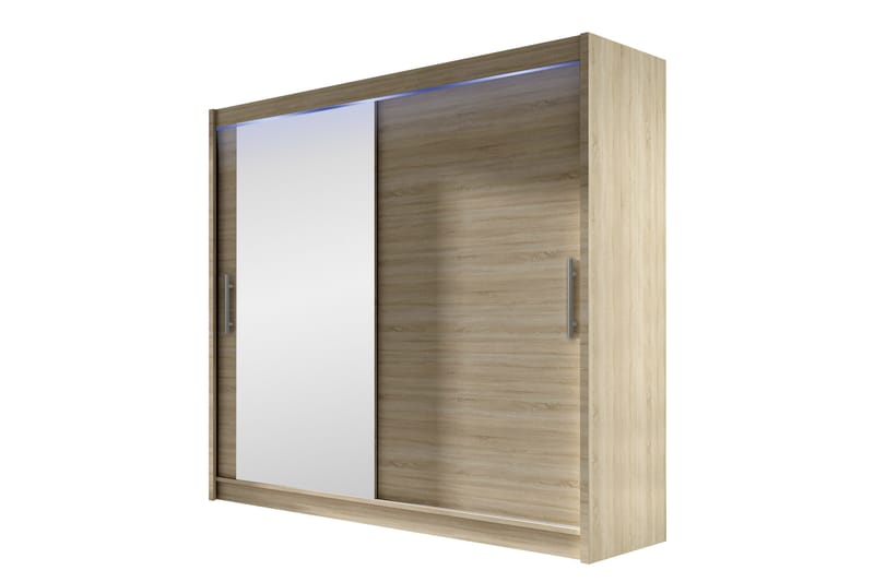 Rilievo Garderob m. Spegel 180x215 cm - Brun - Förvaring - Sko- & klädförvaring - Garderober & garderobssystem