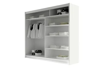 Rilievo Garderob m. Spegel 180x215 cm - Brun - Förvaring - Sko- & klädförvaring - Garderober & garderobssystem