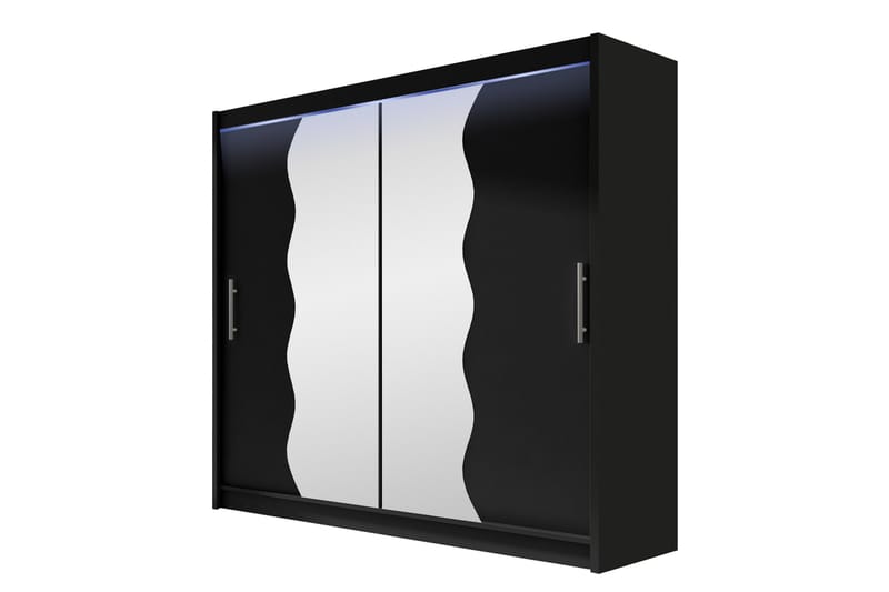 Rilievo Garderob m. Spegel 180x215 cm - Grå - Förvaring - Sko- & klädförvaring - Garderober & garderobssystem