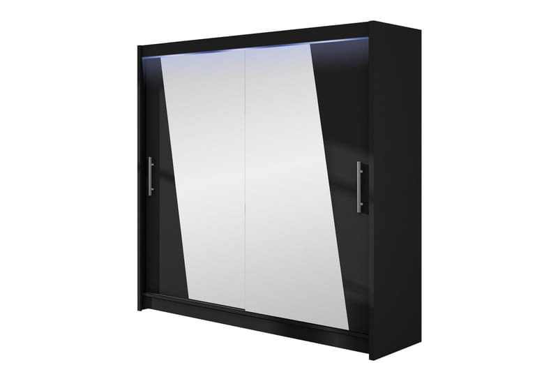 Rilievo Garderob m. Spegel 180x215 cm, Svart