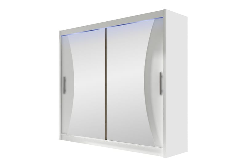 Rilievo Garderob m. Spegel 180x215 cm - Vit - Förvaring - Sko- & klädförvaring - Garderober & garderobssystem
