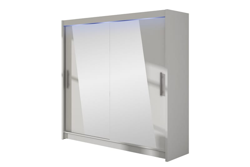 Rilievo Garderob m. Spegel 180x215 cm - Vit - Förvaring - Sko- & klädförvaring - Garderober & garderobssystem