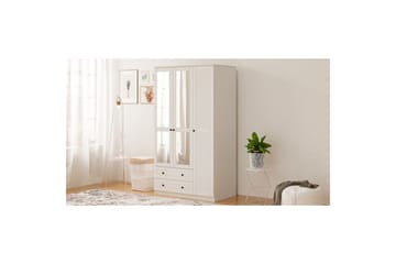 Rynric Garderob 105x184 cm - Matt Vit - Förvaring - Sko- & klädförvaring - Garderober & garderobssystem