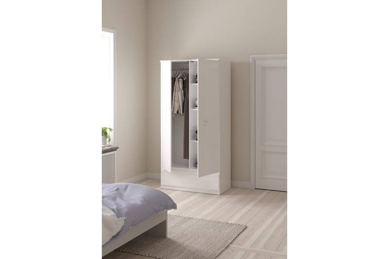 Salomns Garderob 99x201 cm - Vit - Förvaring - Sko- & klädförvaring - Garderober & garderobssystem